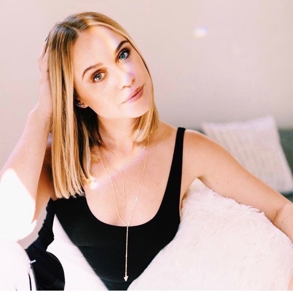 Sterling Forever triple layer triangle necklace - Picture 2 of 3